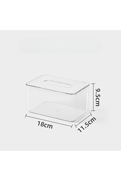 Choice A 18x11.5x9.5cm Desktop Tissue Box Nordic Simple Ins Transparent Home ...