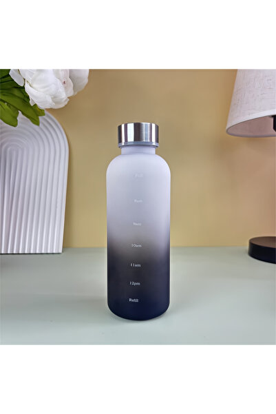 Choice زجاجة 550 مل بيضاء سوداء مع علامة زمنية تحفيزية قابلة لإعادة الاستخدام...