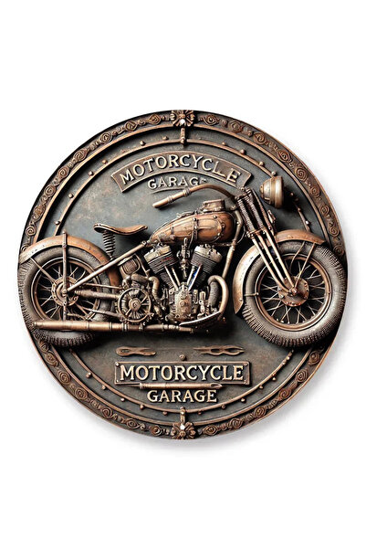 Miniso Round 20X20CM TYA1581 2D Vintage Retro 8x8" Aluminum Sign - Round Motorcycle Garage Metal Tin Wall D