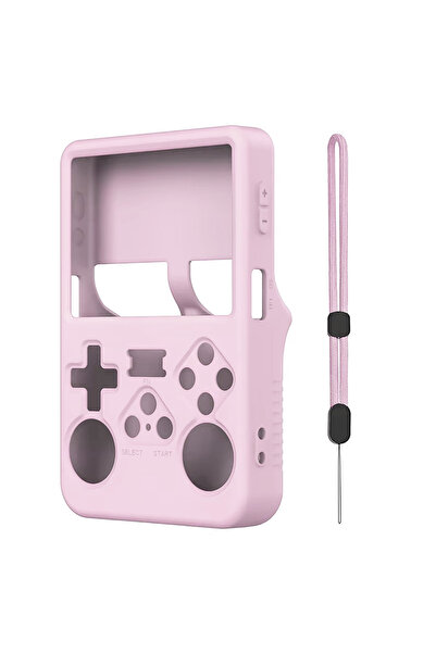 Choice4 جراب حماية سيليكوني وردي اللون لجهاز الألعاب المحمول R36S، مقاوم للخد...