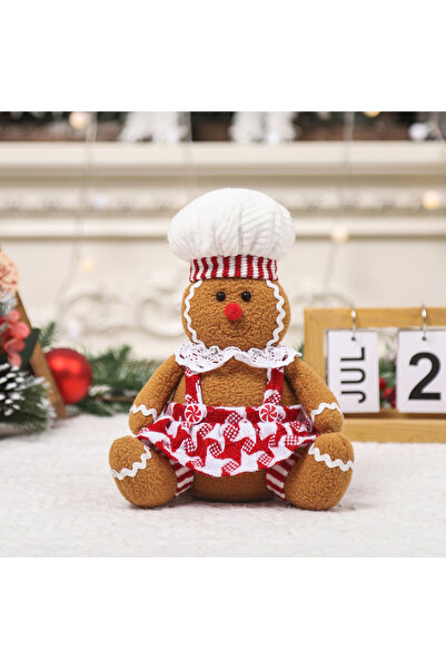 Choice دمية ديكور عيد الميلاد للبنات، دمية كرتونية، وضعية جلوس، شكل خبز الزنج...