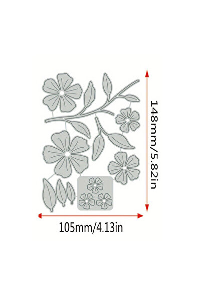 Choice3 14.8X10.5 1pc Flower Leaf Metal Cutting Mold Template DIY Scrapbook D...