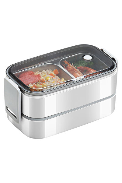 Choice double layer 1PC Stainless Steel Sealed Insulated Box, Double-Layer Lu...