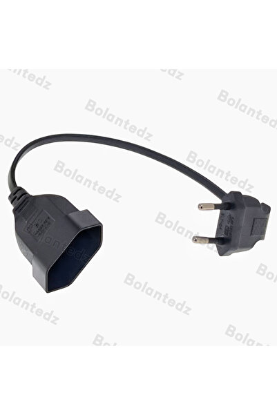 Choice كابل تمديد طاقة أوروبي أسود بطول 30 سم، سلك تمديد طاقة تيار متردد أورو...