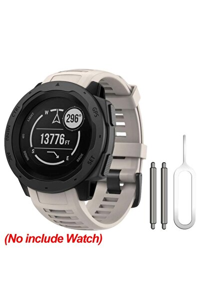 Choice سوار عاجي لساعة جارمن إنستينكت، سوار رياضي سيليكون عالي الجودة قابل لل...