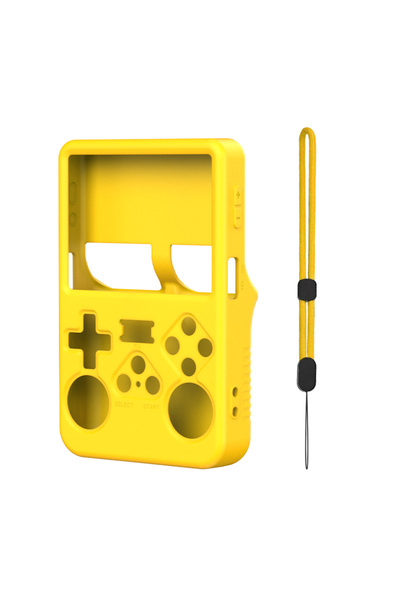 Choice جراب سيليكون باللون الأصفر لجهاز الألعاب المحمول R36S، غطاء حماية سيلي...