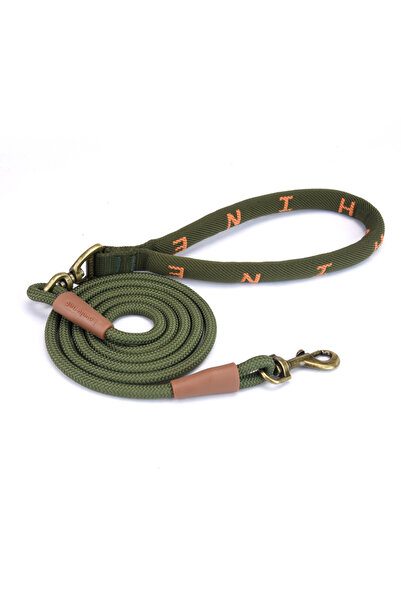 Choice M army green LL046--1Pc Polyamide pet dog leash, soft rope handle design, zinc alloy buckle and rota