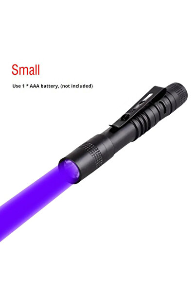 XIWANGFIRE مصباح يدوي قصير الطراز 395 نانومتر بالأشعة فوق البنفسجية مع مشبك ق...