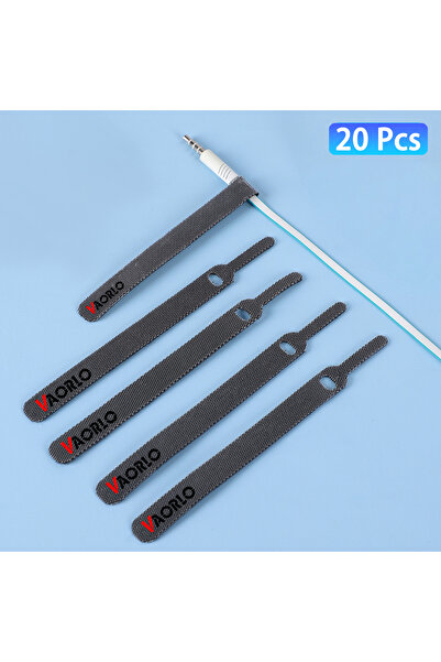 Choice 20 قطعة من منظم الكابلات القابلة للإزالة من VAORLO، وربطات الماوس وسماعات الأذن، وإدارة الأسلاك، وربطات الكابلات النايلون من Reusa