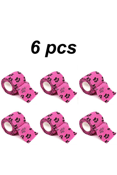 Choice4 5 سم × 4.5 متر، 6 قطع وردية، 6 قطع من أدوات إزالة الأوساخ للجراء الأل...