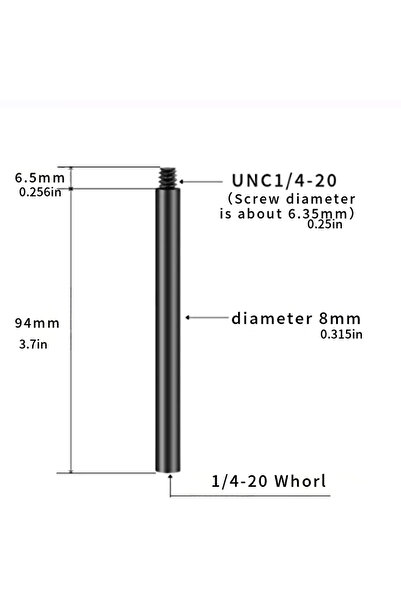 Choice 4 قطع 94 مم 4 قطع 4 قطع ذراع تمديد ألومنيوم عالمي 1/4 ذكر إلى 1/4 أنثى موصلات منفذ تمديد