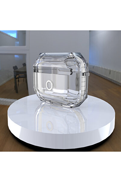 Choice جراب سماعات AirPods Pro 2 شفاف أبيض اللون، جراب شفاف مقاوم للغبار، جرا...