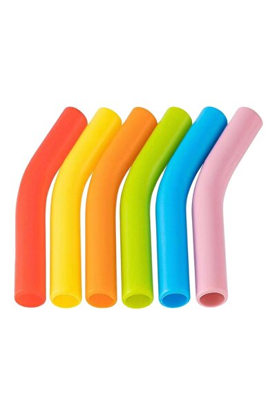 Choice 6 قطع - أغطية مصاصات سيليكون متعددة الألوان، رؤوس مصاصات معدنية، غطاء ...