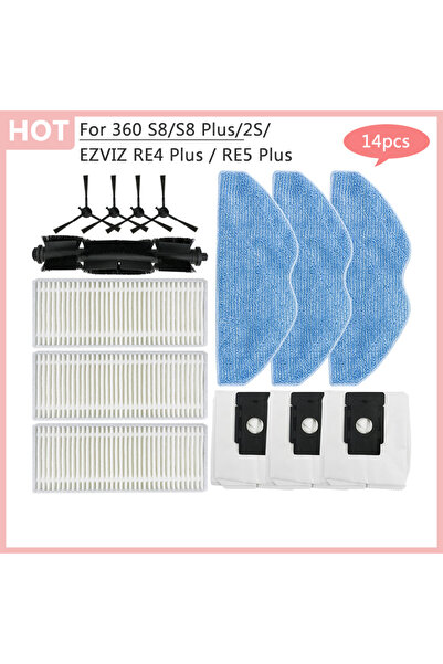 Choice 07 لـ 360 S8 S8 Plus 2S EZVIZ RE4 Plus RE5 Plus قطع غيار فرشاة جانبية ...