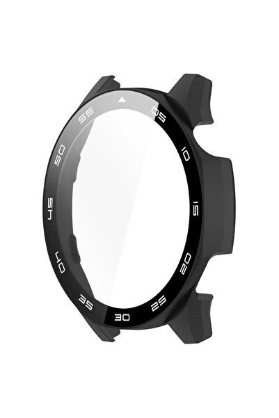 CAOWTAN جراب أسود لساعة هواوي GT 5/GT5 Pro مقاس 46 مم مع واقي شاشة من الزجاج ...