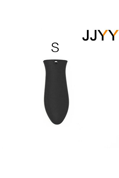 Choice حامل أواني JJYY أسود S بمقبض مقاوم للانزلاق ومقاوم لدرجات الحرارة العالية ومقلاة من السيليكون