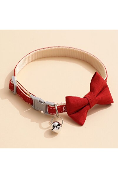 Choice طوق حيوان أليف أحمر جديد على شكل جرس على شكل فيونكة للحيوانات الأليفة ...