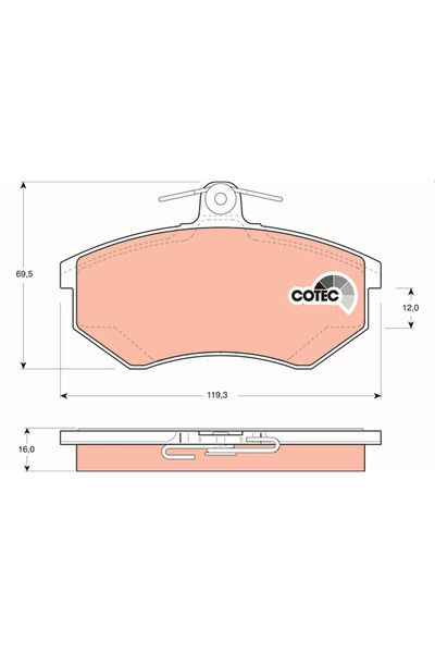TRW Set Placute Frana Frana Disc Seat Ibiza 2/Toledo 1 Vw Golf 2/Golf 3/Jetta...