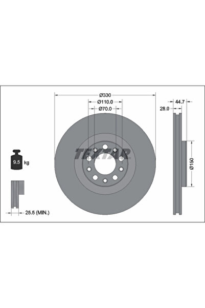 TEXTAR Disc Frana Alfa Romeo Giulia/Stelvio