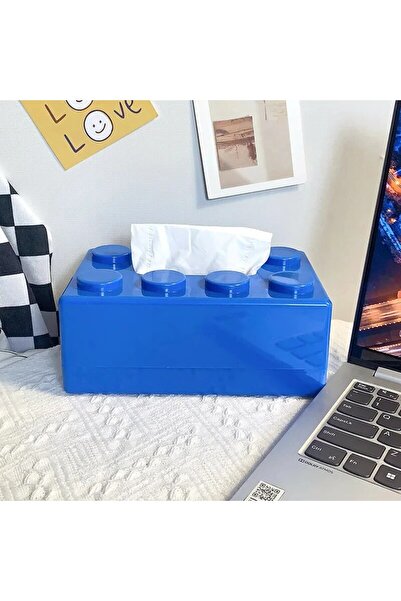 Choice blue 1PC Creative Cartoon Building Block Tissue Box with High Aesthetic Value for Household Napkins
