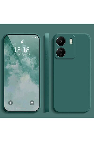choice2 For POCO C65 Dark Green Square Silicone Case for Redmi 13C 4G Cover R...