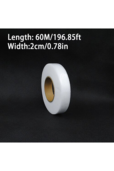 Choice شريط حاشية بنطلون أبيض بعرض 2 سم وطول 64 متر، شريط لاصق ذاتي لتقصير ال...