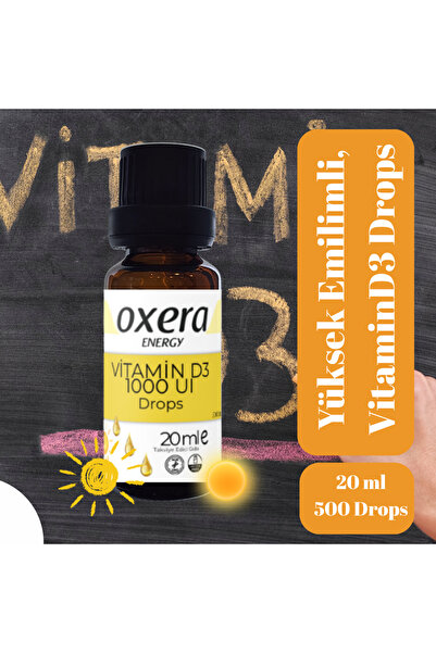 OXERA ENERGY D3 Vitamin Damla 20 ml - 1000 IU Saf Form