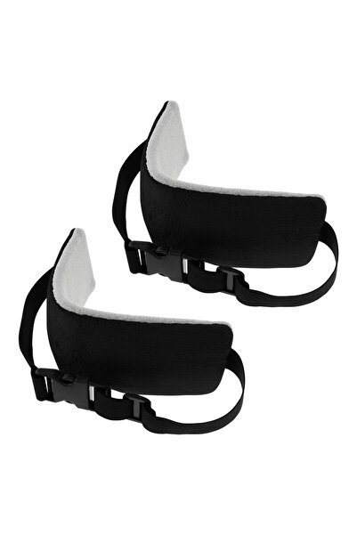 Choice قطعتان باللون الأسود، حزام دعم الرأس قابل للتعديل، وسادة سفر للطائرات،...