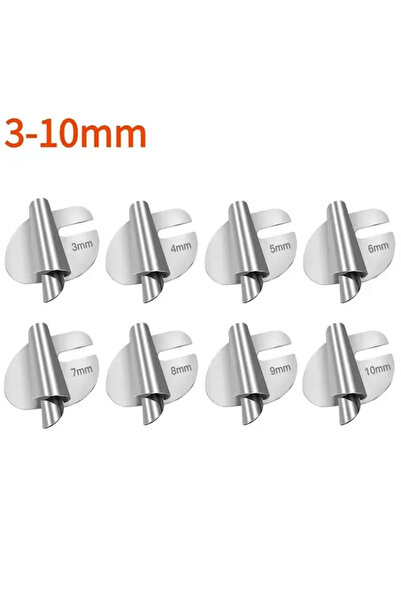 Choice10 3-10 مم 1/4/8 قطع من الفولاذ المقاوم للصدأ، قدم خياطة ملفوفة، 3 مم-1...