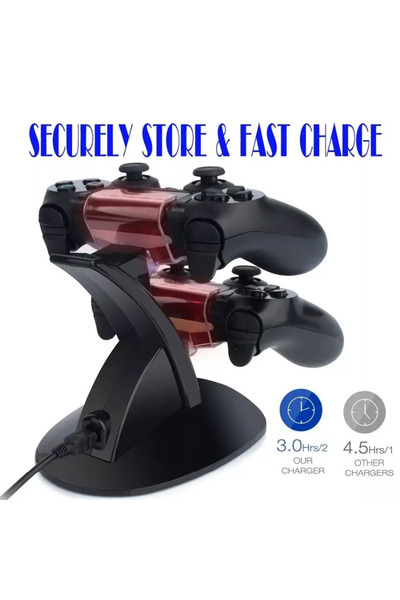 Choice black For PS4 Controller Charger LED Charging Stand Holder Dock Station Cradle for Sony Playstation