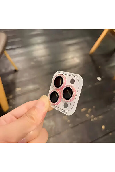 Choice Tempered glass 16pro 16proMax(3pcs pink 2-3Pcs Fashion Pretty Shine Diamond Camera Lens Protector Ca