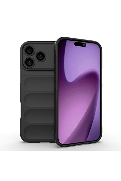 Choice جراب هاتف فاخر أسود اللون مزود بدرع وسادة هوائية لهاتف iPhone 17 ProMa...