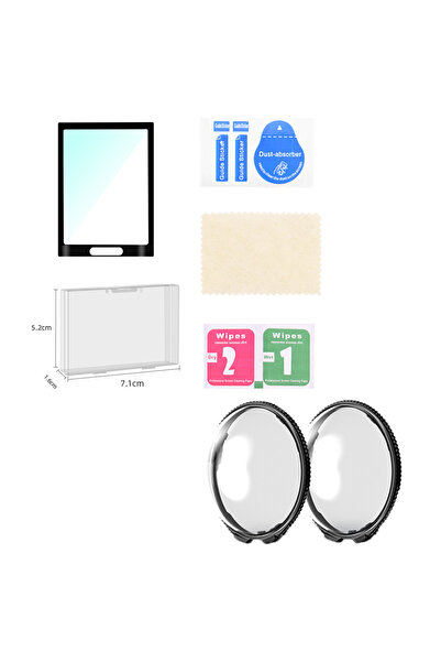 Choice مجموعة أفلام الشاشة واقي شاشة لكاميرا Insta360 X5، فيلم زجاجي واقي للش...