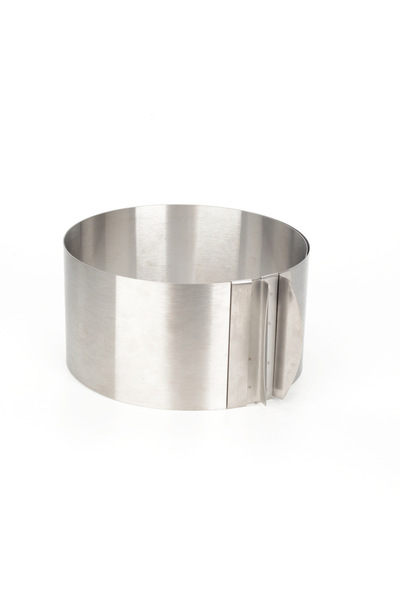 Choice قالب دائري كبير قابل للتعديل بمقاس 16-30 سم لحلقة كعكة موس قابلة للسحب...