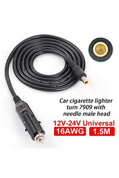Choice 1.5 m 7909 16AWG DC5521/7909 Universal 12V-24V Male Cigarette Lighter ...
