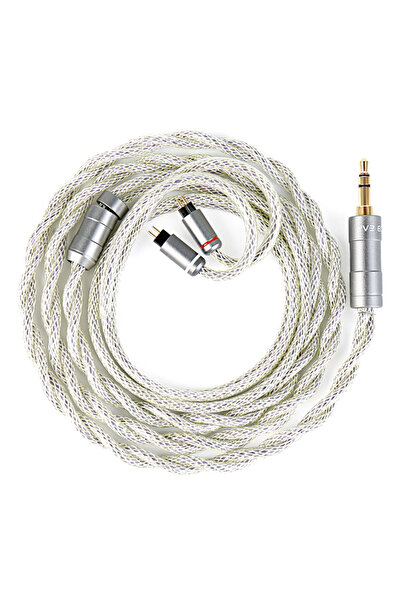 Choice 1.2m 2pin3.5 KBEAR HunYuan Quad-Material Fusion High-Resolution HiFi Upgrade Cable Pure Silver + OCC