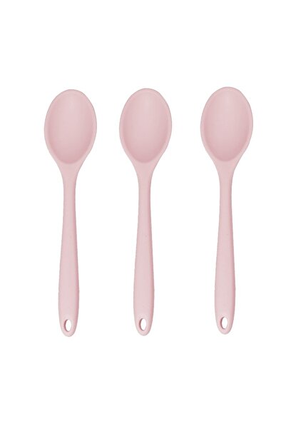 Choice pink 3pcs Silicone Spoon Mixing Soup Spoons Kitchen Mixing Ladle Cooking Utensils Kitchenware Tool f