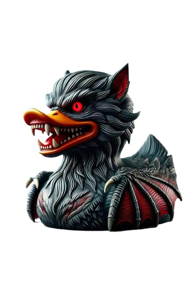 Choice بطة متحولة على شكل مستذئب داكن C زخرفة بطة على شكل خاص بطة راتنجية مضح...