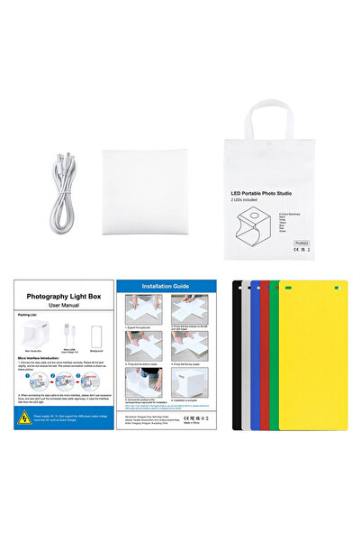 Vikefon 2 مصباح LED 6 خلفيات 20 سم صغير 2 لوحة LED قابلة للطي محمولة 1100 لوم...