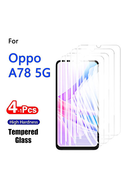 Choice1 واقيات شاشة OPPO A78 2pcs HD 1-4PCS لهاتف A78 5G من الزجاج المقسى كري...