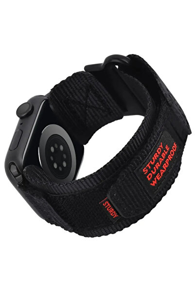 Choice سوار ساعة تكتيكي أسود من النايلون، متوفر بأحجام 38 مم، 40 مم، 41 مم، و...