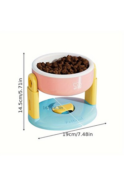 Choice Pink Elevated Dog Bowl Adjustable Dog Feeder Anti-Slip Large Capacity ...