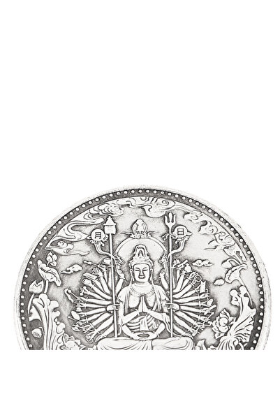 Choice مجموعة عملات نحاسية قديمة من التبت، قطعة واحدة من الفضة، على شكل قلب غ...