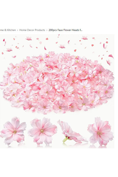 Choice 50 قطعة من الزهور الاصطناعية الوردية 50/100 قطعة 4.5 سم رؤوس زهور البر...