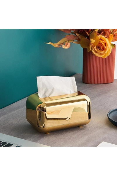 Choice صناديق مناديل ذهبية فاخرة، حامل مناديل، منظم ورقي، زخرفة، حرفة، سطح مكتب