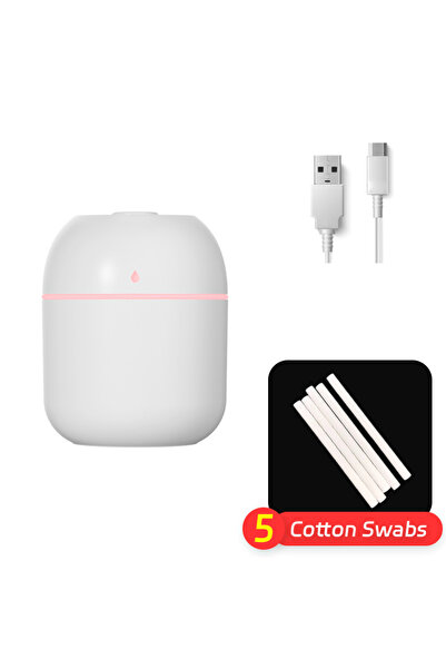 Choice مرطب هواء محمول White PLUS سعة 220 مل، جهاز ترطيب هواء داخلي أبيض بمنفذ USB للاستخدام المنزلي M