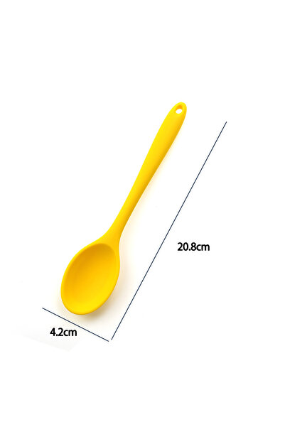 Choice M A Yellow For Better Life 1Pc Soft Silicone Spoon Stirring Long Handle Tableware Cooking Utensils