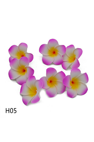 Choice 8 سم C-2-H05 30 قطعة 5-9 سم رؤوس زهور بيض فرانجيباني مصنوعة من رغوة البولي إيثيلين زهور بلوميريا إكليل صناعي DIY H