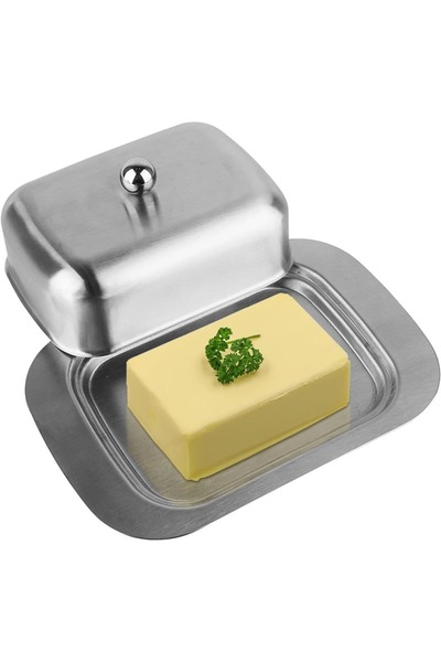 Choice 1Pcs 7 Inch Butter Dish Solid Stainless Steel Butter Dish Cheese Container Butter Storage Box Tray w