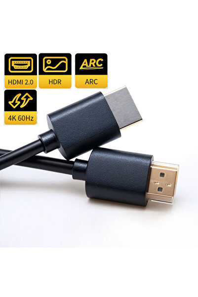 Choice كابل HDMI 2.0 أسود بطول 0.6 متر، يدعم دقة 4K بمعدل 60 هرتز وتقنية HDR،...